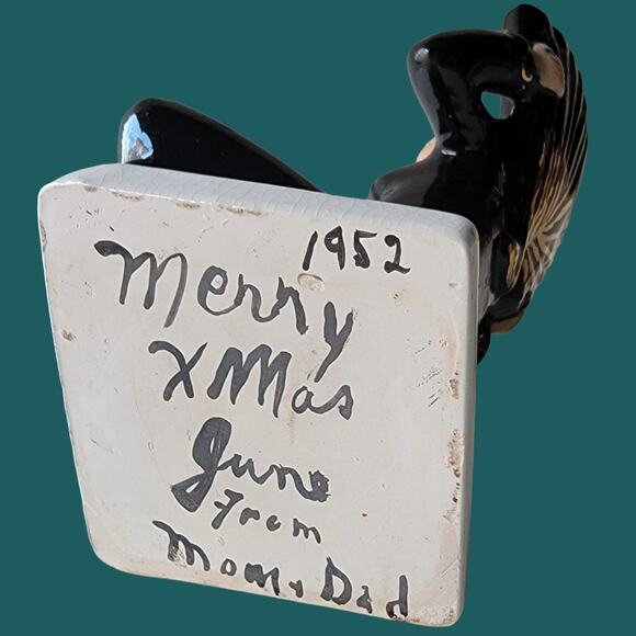 Vintage 1952 Seated Asian Woman With Fan Vase - Picture 5 of 6